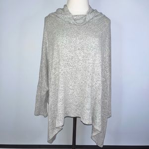 GYFT Oversized Oatmeal Beige Dolman Sleeve Cowl Neck Sweater Small